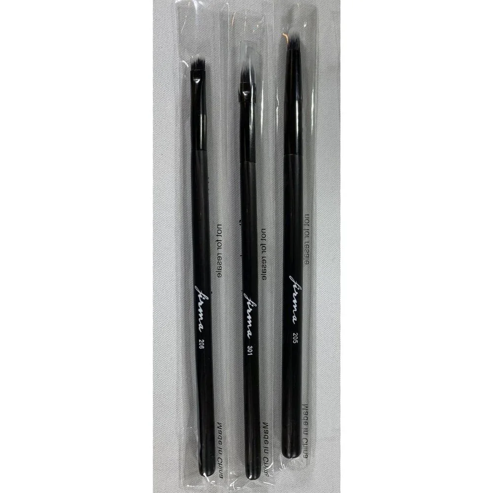 Firma Beauty 3 Pc Eye Makeup Brush Set 205/301/206 Precision Blending Detail NEW